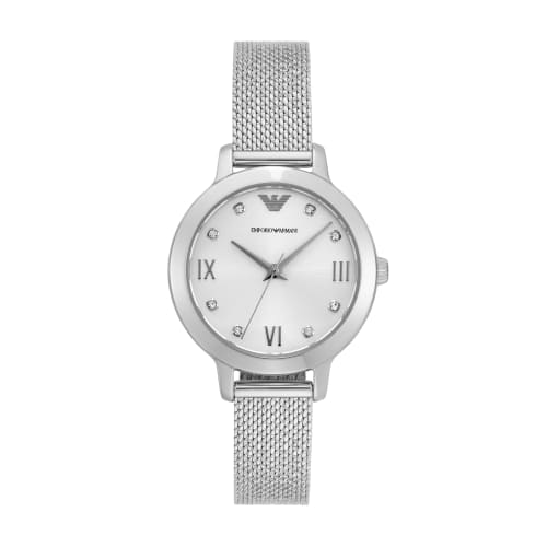 

Emporio Armani Women s Silver Watch NA AR11584