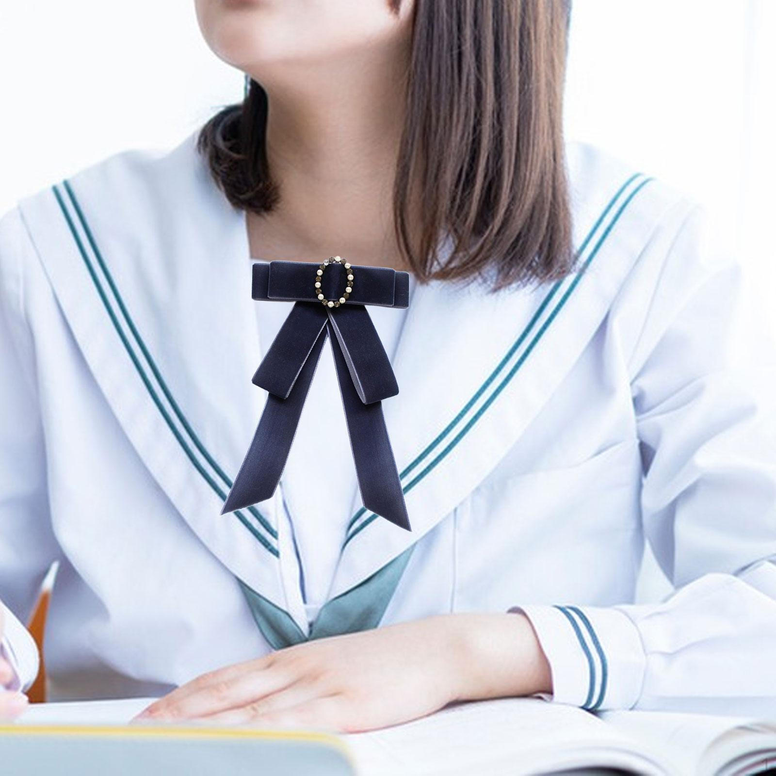 

Женская брошь в виде галстука-бабочки на шею для вечерней вечеринки, свадебное украшение рубашки Velvet Blue