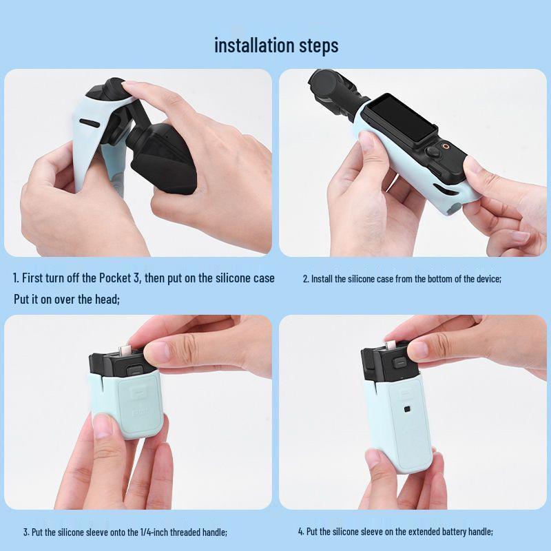 Soft Silicone Protective Case for DJI OSMO Pocket3 - Lens and Gimbal Dust Cover
