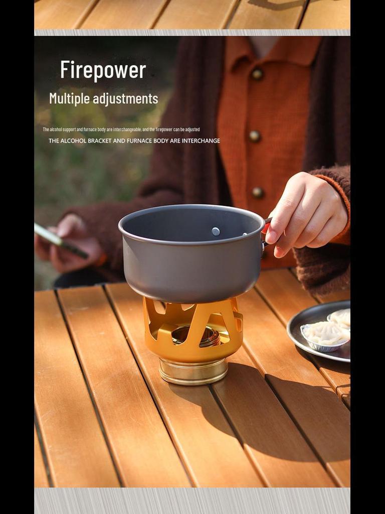 Windproof Portable Camping Alcohol Stove Set