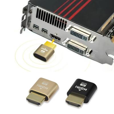 Adaptor de afișare virtual HDMI compatibil HDMI 1.4 DDC EDID Mufă simulată Emulator de afișare fantomă fără cap pentru video Bitcoin Mining DP