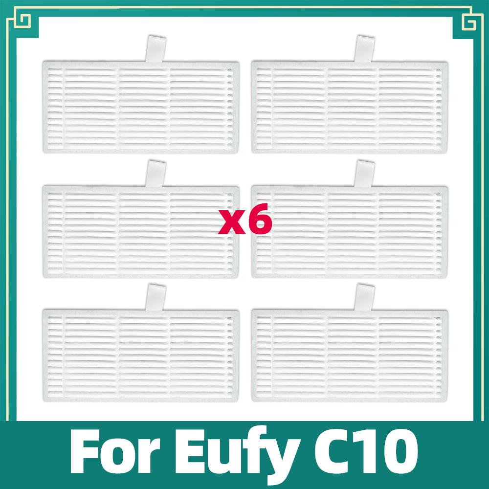 Ersatz Hauptbürste, Seitenbürste, HEPA-Filter & Staubbeutel passend für Eufy C10 Roboterstaubsauger Zubehör Ersatzteile