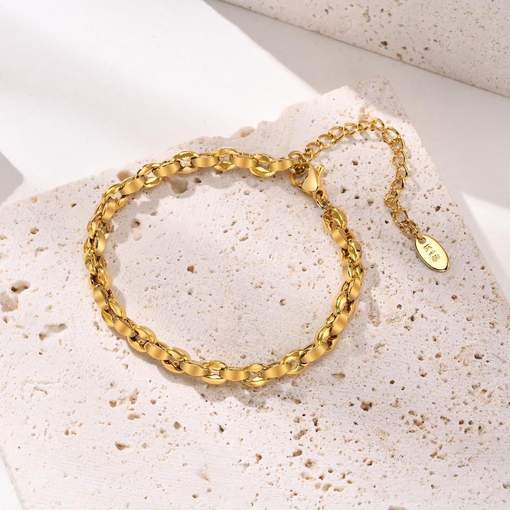 Stainless Steel Jewelry Handmade Women Bracelet Versatile Wedding Birthday Party Mom Girlfriend Valentine's Day Gift