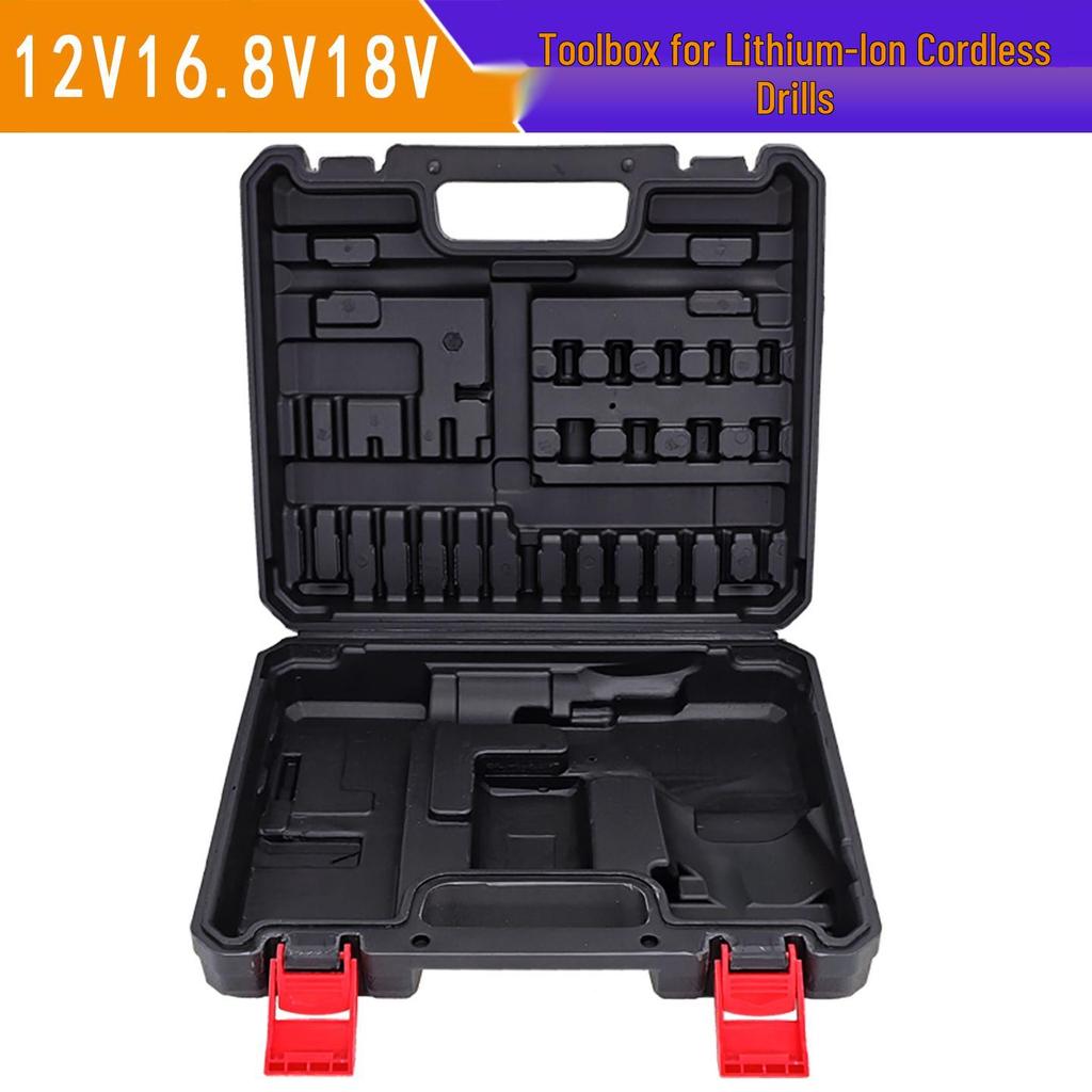 12V-18V Electric Drill Set: Lithium Battery, Charger, Storage Box, Screwdriver Kit