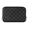 Louis Vuitton Checkered Design Zipper Closure Canvas And Leather Trim Toiletry Bag Women toiletry bag Black N40483