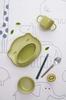Staub Baby Kids Tableware 4pcs Set Green Plate Bowl Mug Japanese STAUB Ceramic Baby Kids Tableware "Ceramic & Frog" Children's [Authorized Product] &