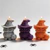 Cute Halloween Owl Silicone Mold Halloween Party Pumpkin Soy Wax Candle Mold Haunted House Resin Plaster Soap Silicone Mould