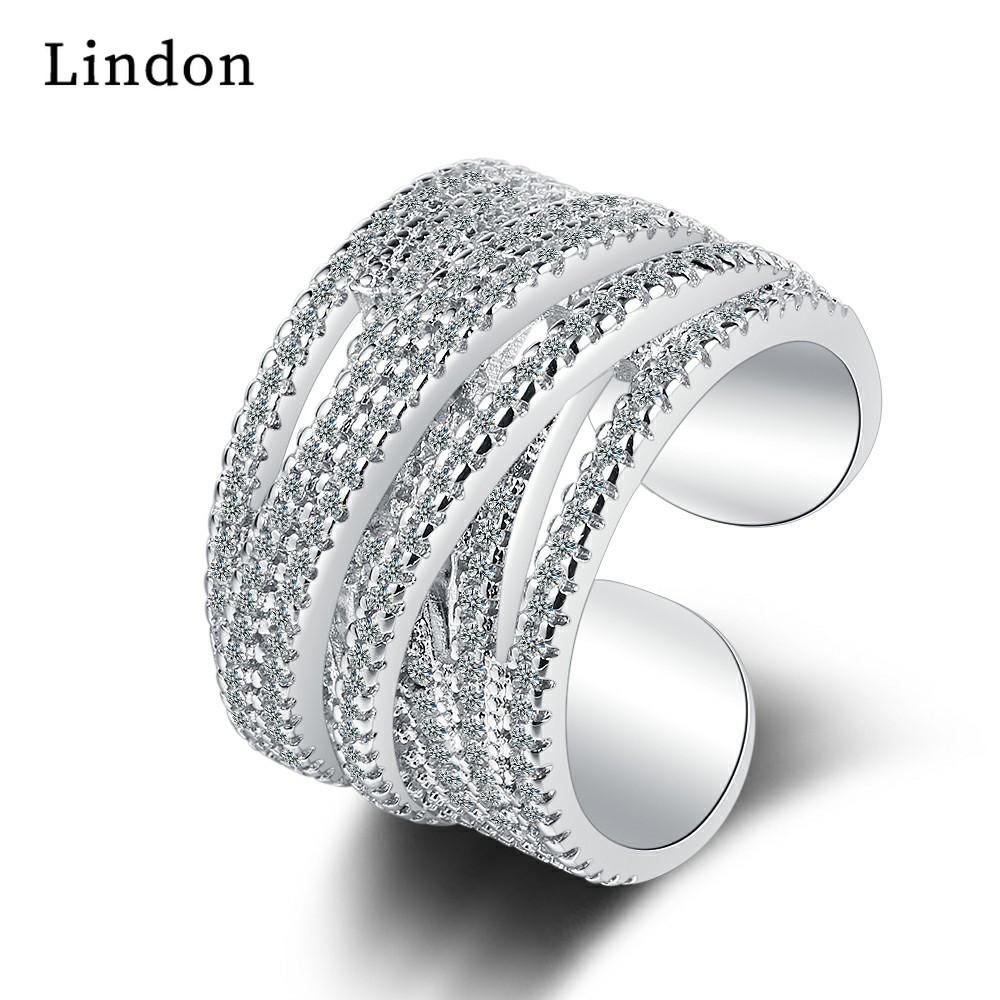 

Классическое кольцо Lindon с медным цирконием, женские ювелирные изделия, свадебный подарок для вечеринки