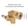 Pivoting Coupler With 1/4" 5-speed Adjustable Joint Quick Connection Pressure Washer Attachment for Car Cleaning