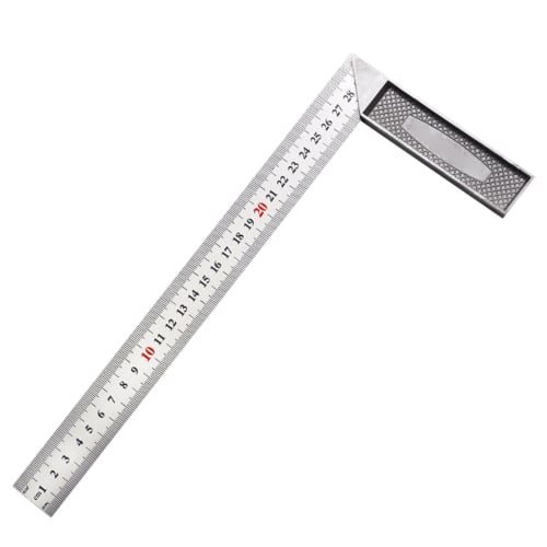 EsiFare Right Angle Ruler, Woodworking Ruler, Construction Ruler, L-Shaped Ruler, Square Ruler, Framing Ruler, Square, 90 Degree Angle Ruler, Measurin