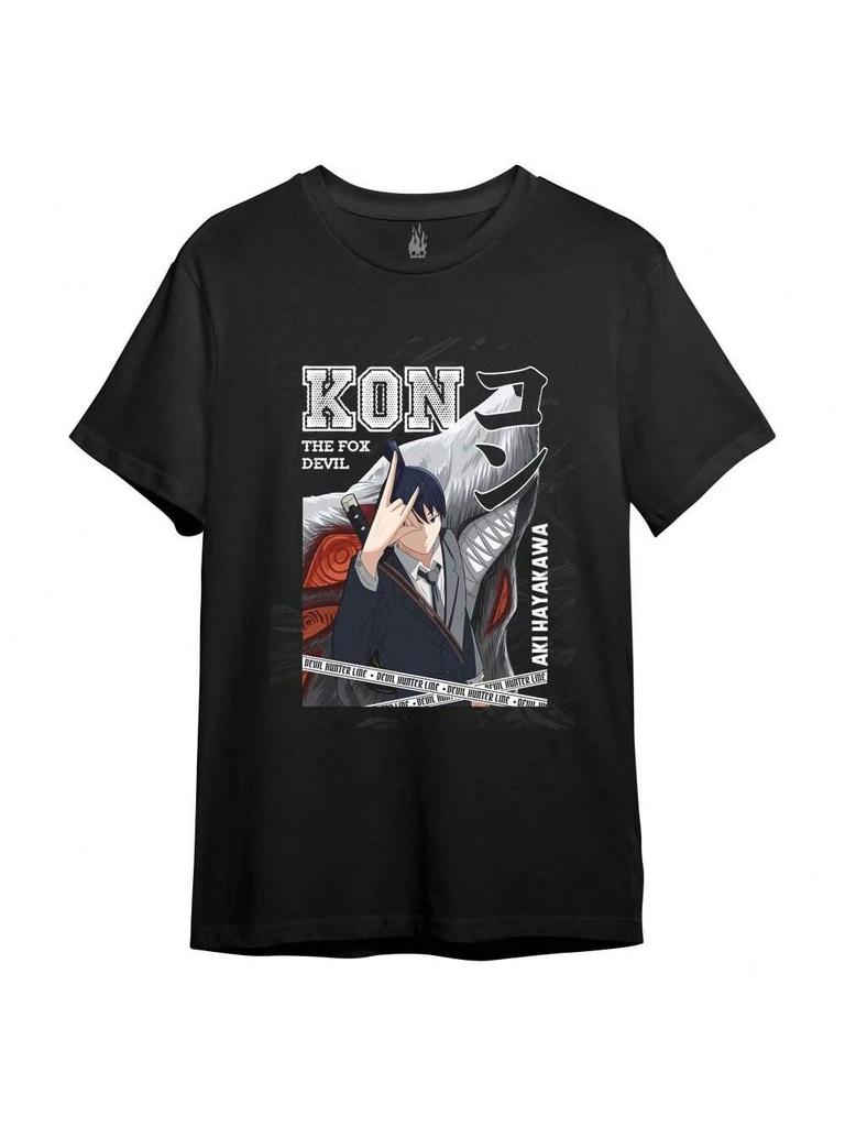 Kon The Fox Devil Aki Hayakawa Women's Cotton TShirt, Premium Cotton Quality Print, Durable And Fashionable Casual Wear