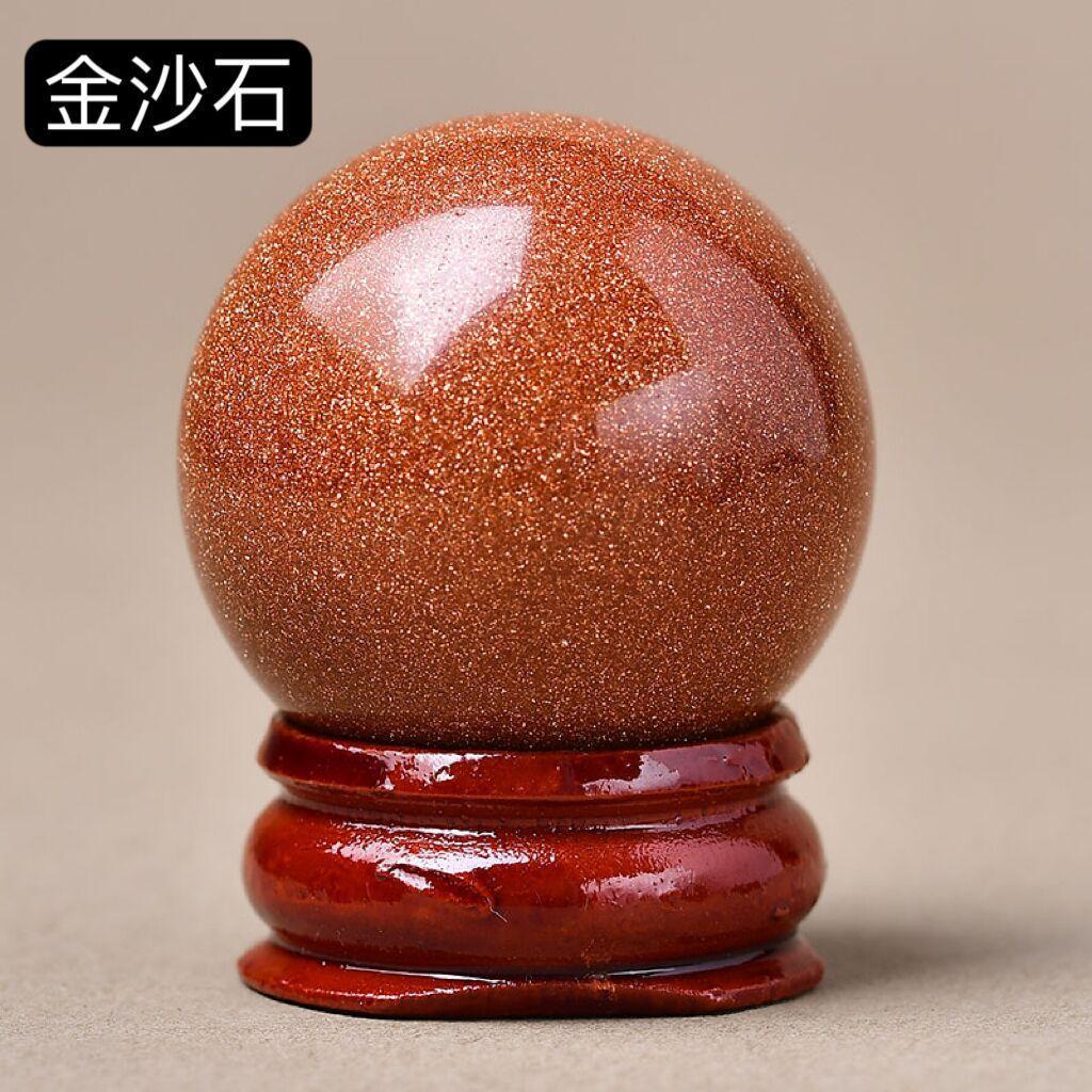 Natural pink crystal, tiger eye stone, aventurine, obsidian crystal ball, mini ball ornament, home decoration item