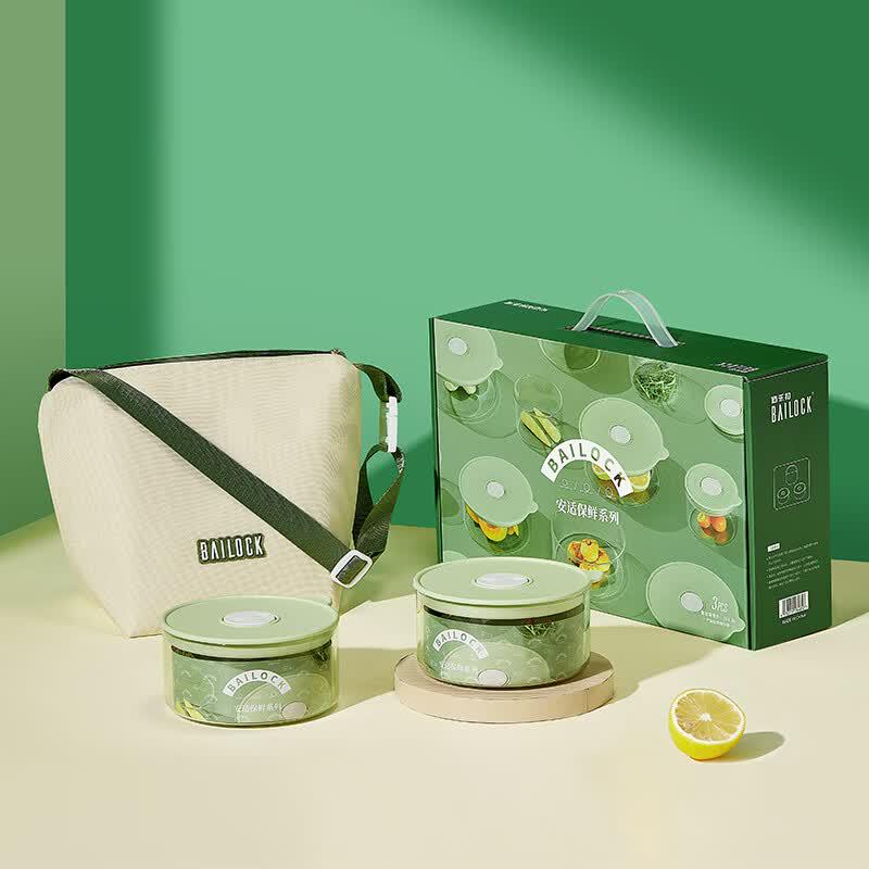 BAILOCK High Borosilicate Glass 3-Piece Food Storage Set