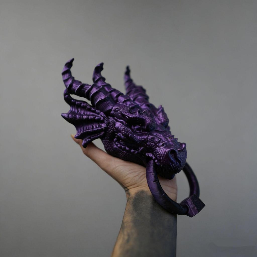 Gothic Faucet Sculpture Door Knocker with Screws & Nano Glue