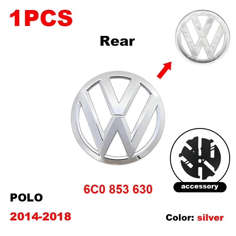 MPSGW1 1pcs 6C0 853 600 For VW Polo 2014-2018 Car Logo Emblem Hood Front And Rear Tail Mark Rear Badge Modification Accessories