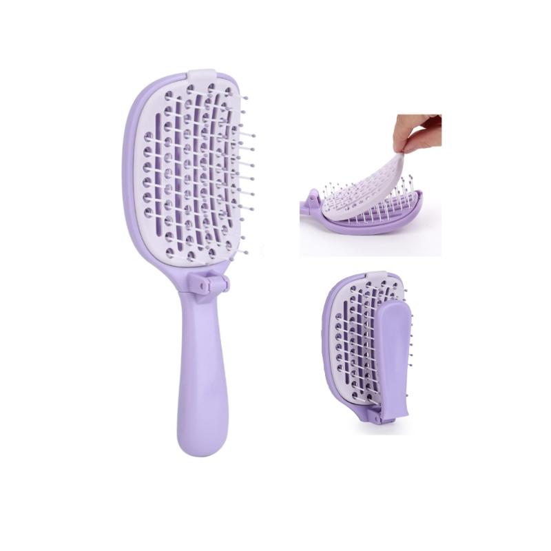 Hollow Volumizing Hair Comb With Foldable Auto Cleaning For Smoothing And Highly Crown Desiging