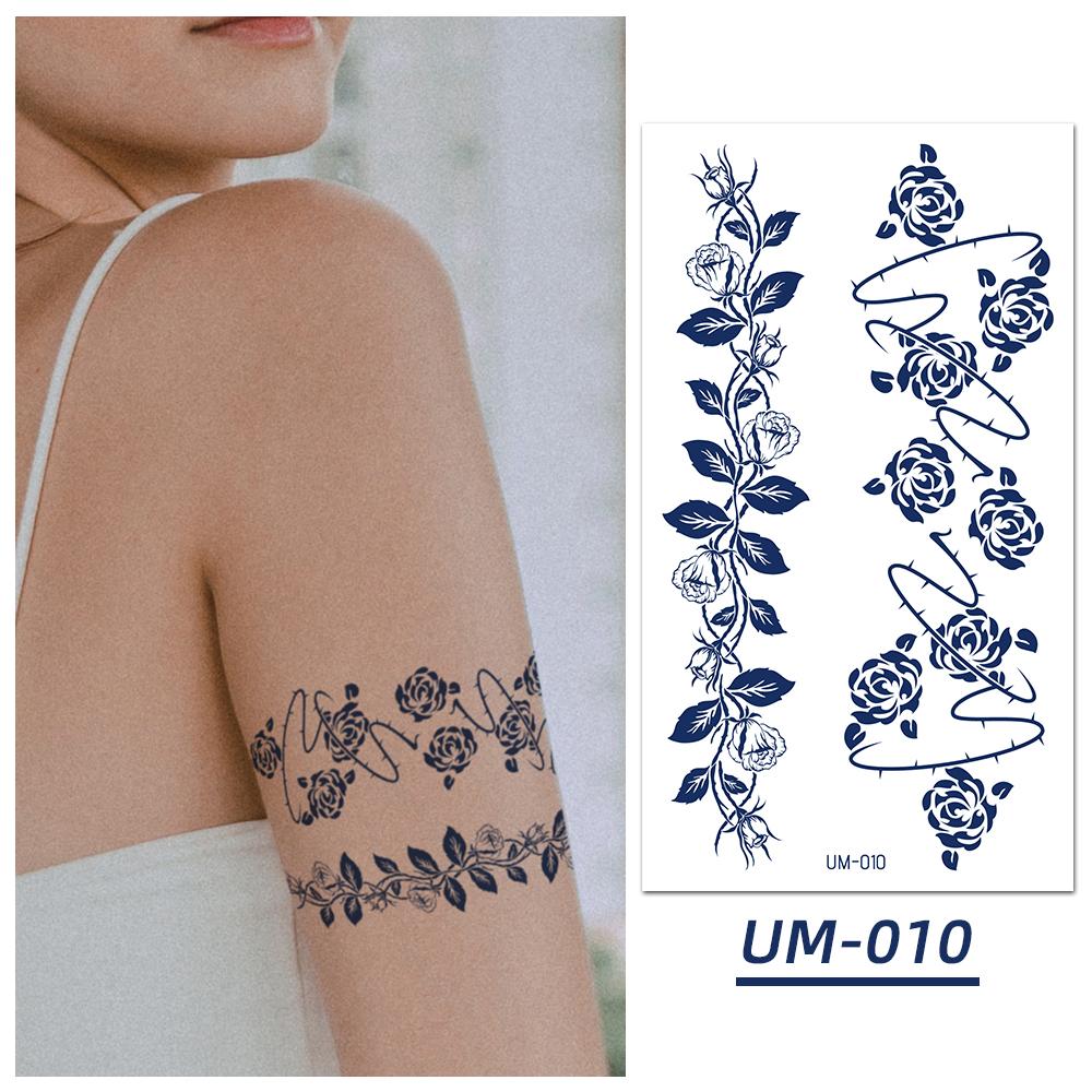 Permanent Tattoos for Women & Girls, Realistic Temporary Tattoo Waterproof & Long-Lasting,Henna Tattoos, 2 Weeks Tattoos
