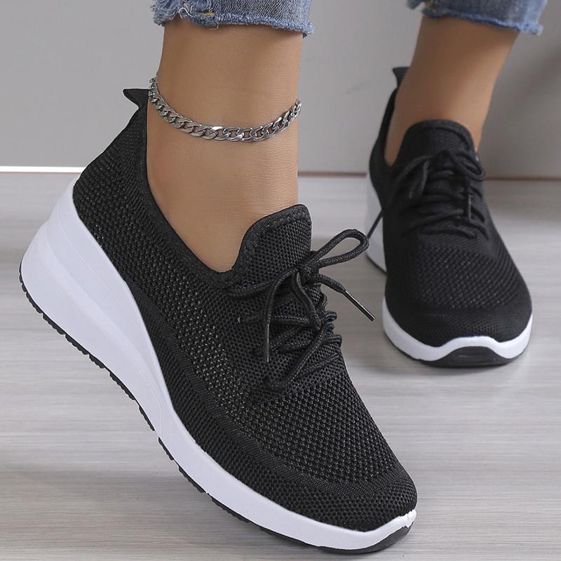 Breathable Mesh Wedge Sneakers for Women Comfortable Soft Sole Non Slip Walking Shoes Woman 2025 Fashion Slip On Casual Sneakers