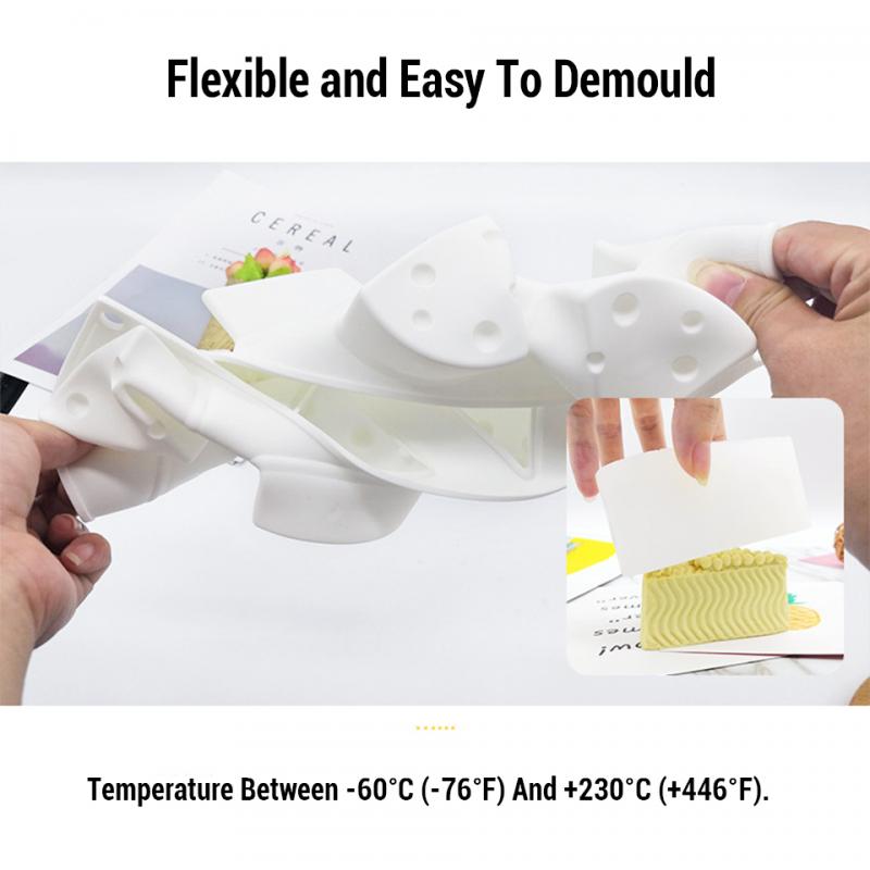 3D Käseform Silikonformen Mousse Kuchenform Antihaft Schokolade Fudge Silikon Backform Dessert Käsekuchen Backform