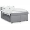 Vidaxl Letto Continentale Con Materasso, Grigio Chiaro, Tessuto 160X200 Cm
