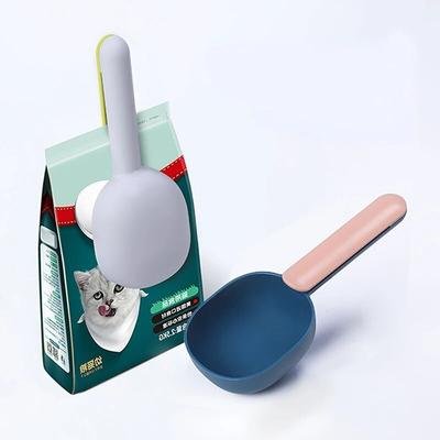 Pala Scozzese Multifunzione Portatile per Alimenti per Animali Domestici Gatto Cane Cucchiaio per Alimentazione con Clip per Sacchetto Sigillante Distributori di Cibo per Animali Domestici Forniture per Cuccioli di Gatto