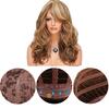 Women Sideswept Bangs Curly Long Full Party Hairpiece Wig Cosplay