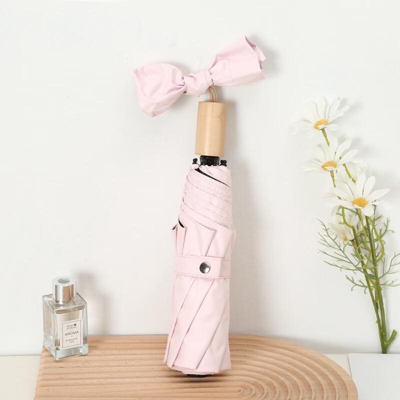 Miling Wooden Handle Folding Umbrella