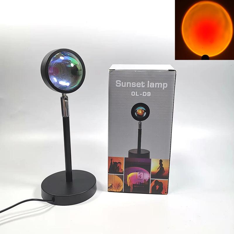 

Проекционная лампа заката, вращающаяся на 180 градусов лампа заката, светящаяся солнечная лампа, лампа для романтической атмосферы Sunset Red universal head