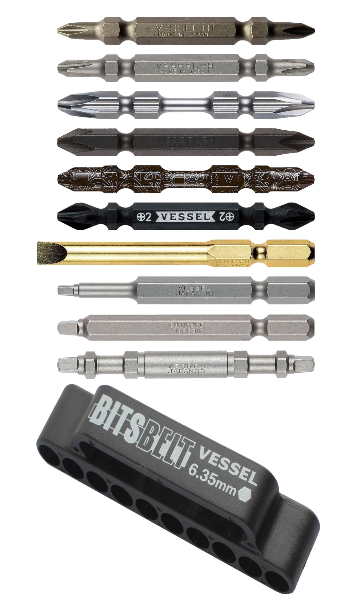 

VESSEL Bit Assortment Set ASST10P-01 10 Bits + Bit Belt