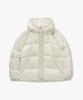 Vera Piuma Sheer Winter Down Jacket Women Ivory