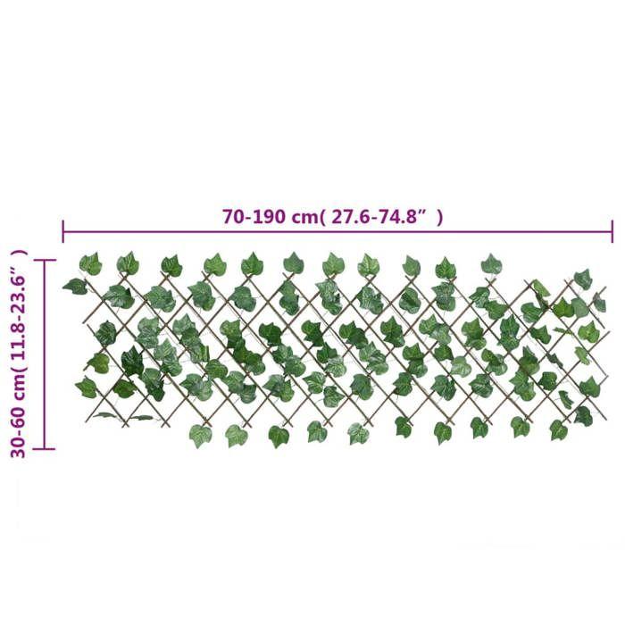 VidaXL Treillis de Feuille de Vigne Artificiel Extensible, Écran de Clôture, Brise-vue d’Intimité, Décoration de Jardin 366582
