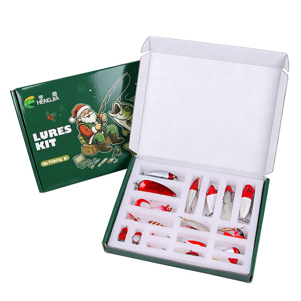 Fishing Tackle Lures Kit Box Fishing with VIB Soft Baits Frogs Minnows Swimbait Fishing Man Gifts for Christmas