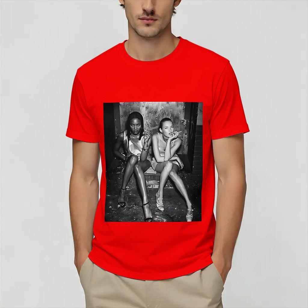 T-shirt Kate Moss Unisex Divertente Puro Cotone Maglietta Girocollo Manica Corta T-shirt Idea Regalo Abbigliamento