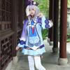 Qiqi Cosplay Costume Genshin Impact Zombie Girl Outfit Zombie Frozen COSpaly Full Set of Animation Clothing Cute Girl Luoli Game Clothing