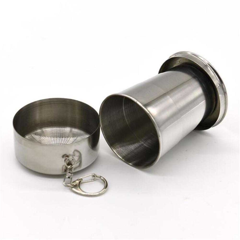 Stainless Steel Outdoor Travel Folding Cup Portable Collapsible Mug for Camping Hiking #6383