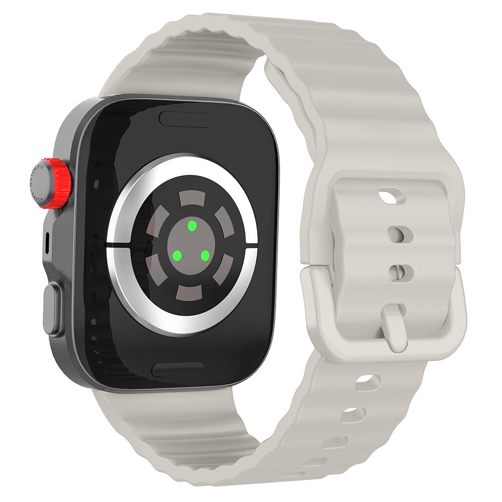 Replacement Silicone Strap for Huawei Watch Fit 3/4/4 Pro Wave Pattern Smart Watch Wrist Band