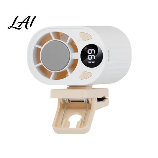 Lightweight Fan Portable Clip-on Fan LED Display USB Rechargeable 3 Speed Quiet Adjustable Personal Cooling for Car Work Travel Outdoor