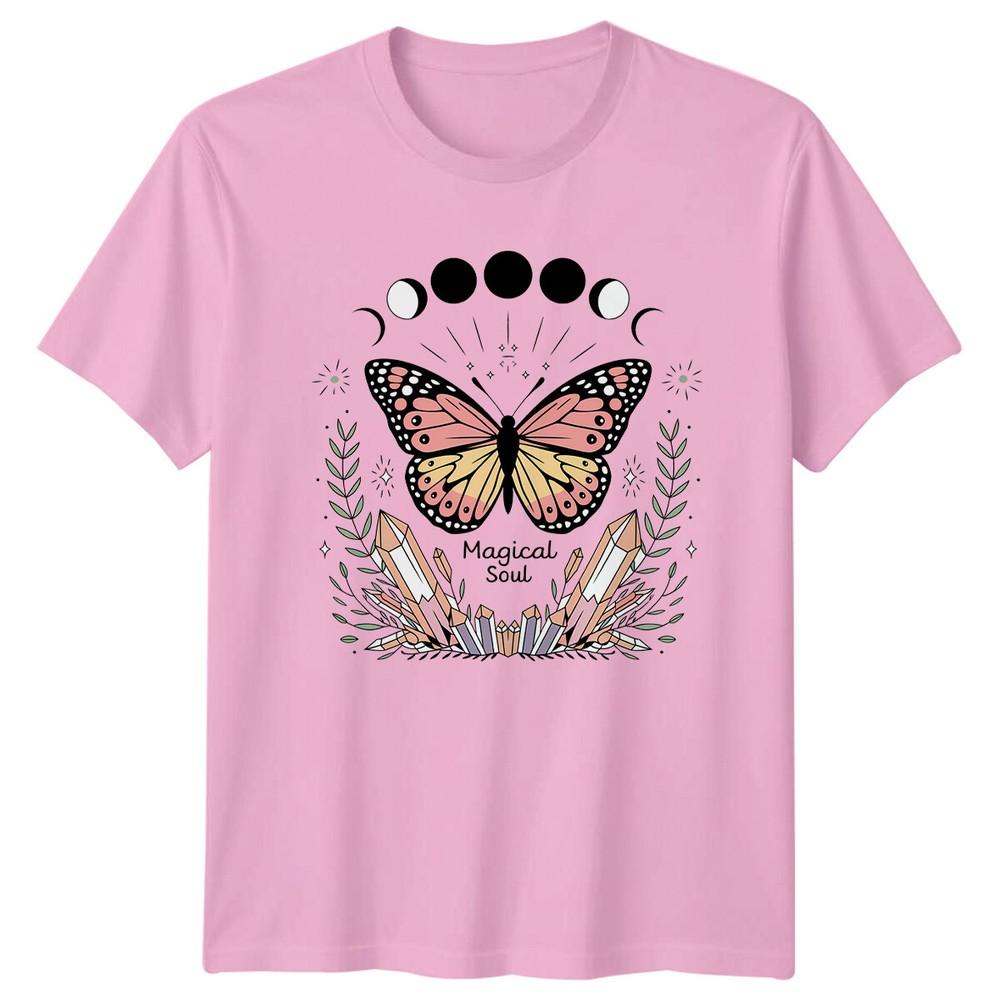 Magical Soul Butterfly Moon Phases Boho Celestial Unisexs Unisexs TShirt