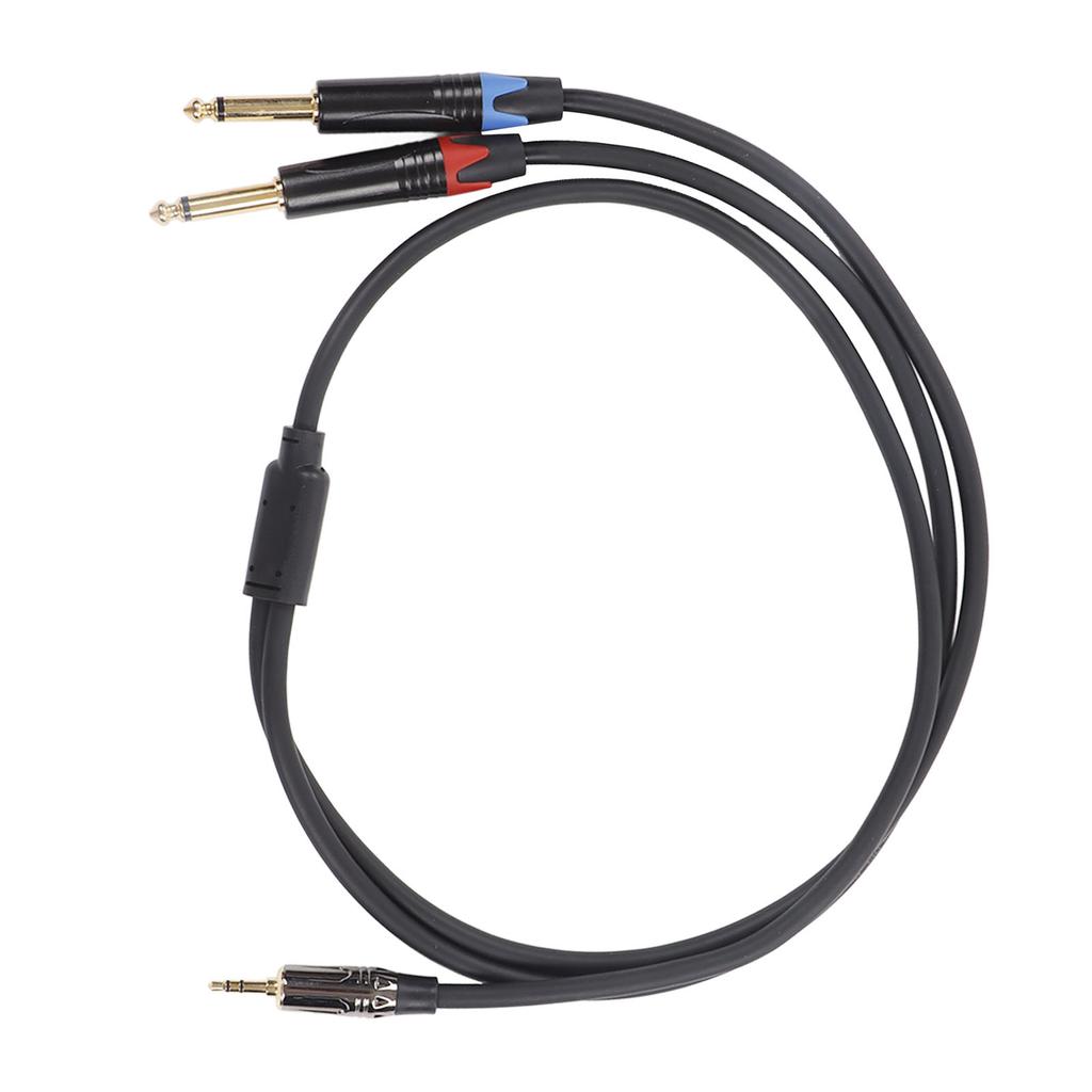 3.5mm 1Celsius8 Inch Male To Dual 6.35mm 1Celsius4 Inch TS Male Cable Stereo 1Celsius4 To 1Celsius8 Cable for Amplifier Mixer