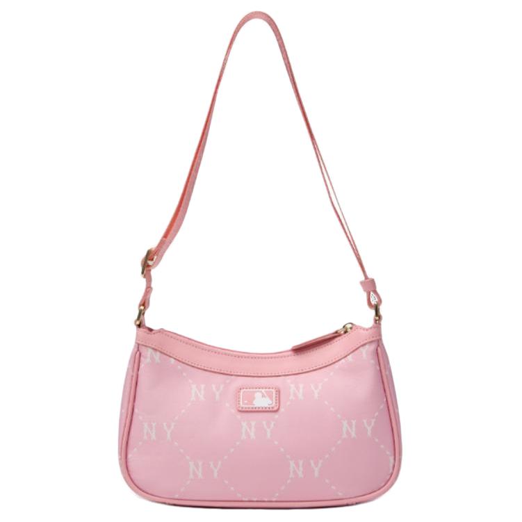 New MLB Polyester Shoulder Bag Mini Women's Pink 7ACRMD15N-50PKL