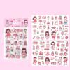 4 Sheets/Set Washi Paper Sticker Kawaii Scrapbooking Daily Material Planner Stickers for Student Kids DIY Decoration