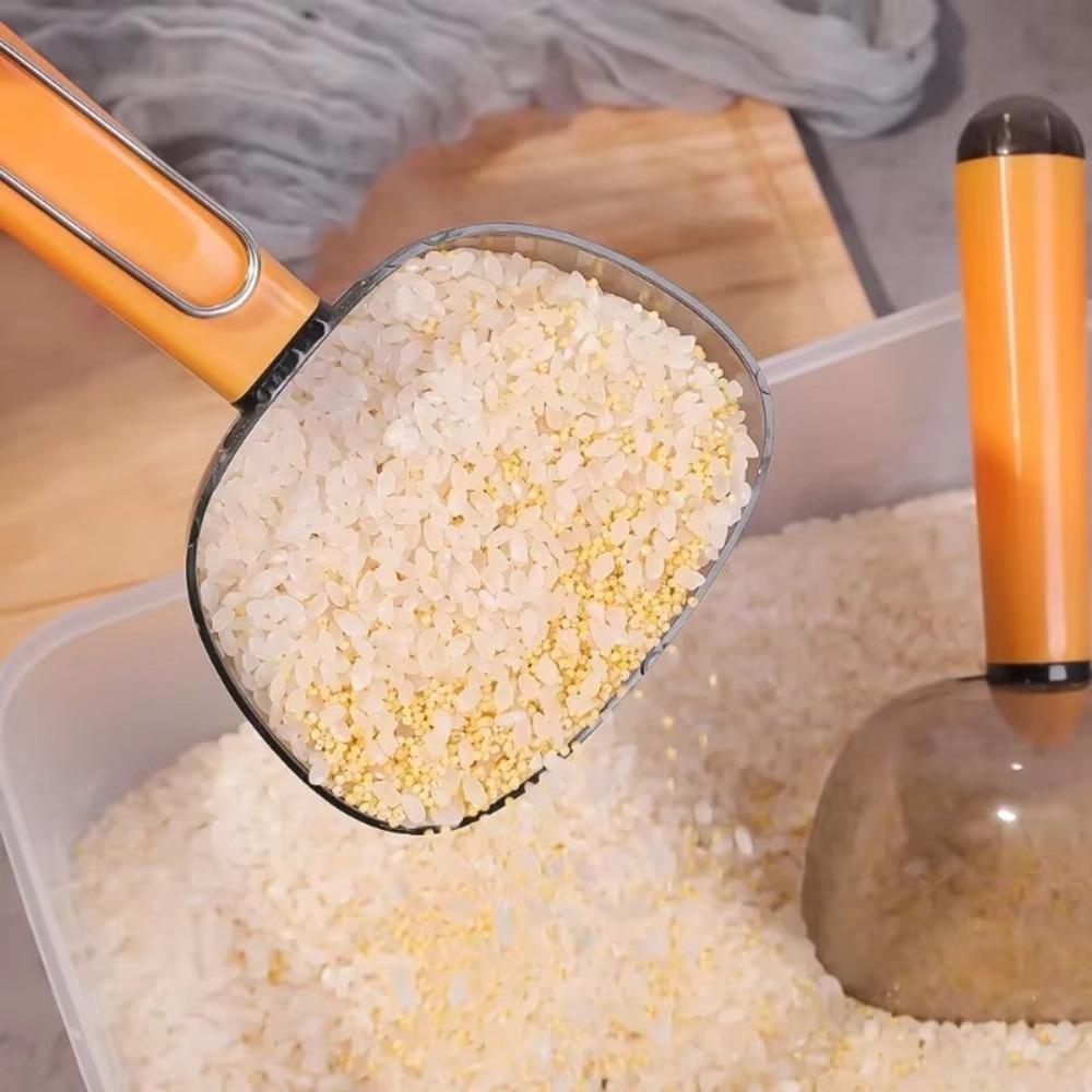 2 In 1 Pet Food Shovel Plastic Baking Measuring Cup Thicken Rice Scoop Feeding Dogs Cats