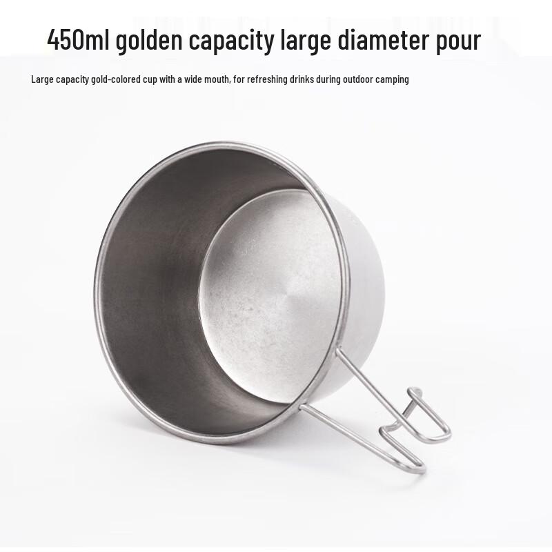 NuFeng Outdoor 304 Stainless Steel Folding Sierra Cup