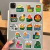 50 Cartoon Trash Can Fire Graffiti Stickers Guitar Notebook Suitcase DIY Waterproof Stickers
