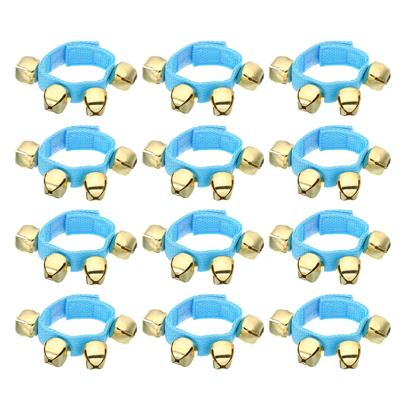 

PATIKIL 12-Piece Wrist Bells, Jingle Bells, Uncle Bells, Percussion Instrument, Music Rhythm Band with 4 Golden Bells, for Birthday Parties and