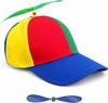 Bunte drehende Propeller-Baseballkappe, Patchwork Bambuslibellen-Sonnenhut, Lustige verstellbare Outdoor-Kappe für Erwachsene und Kinder