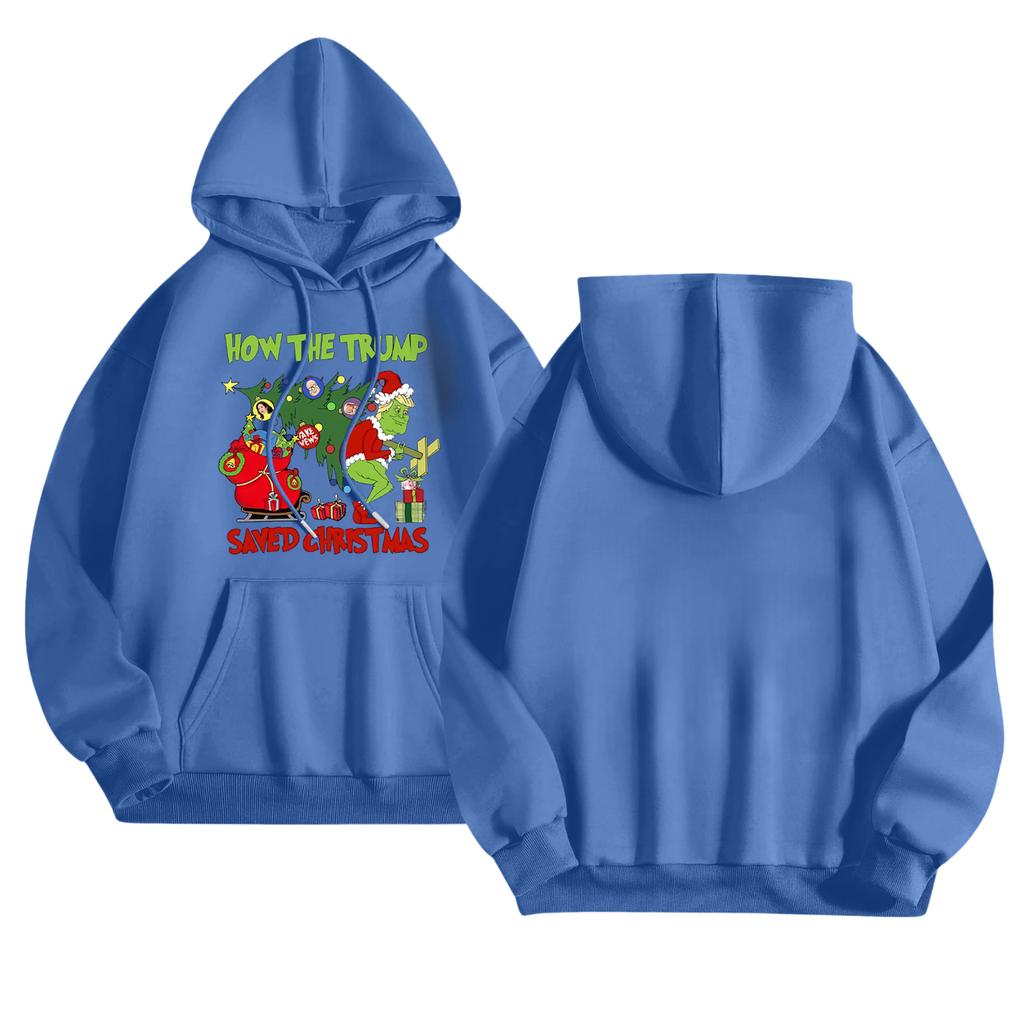 Women's Fashionable Casual Long-Sleeved Hooded Printed Sweatshirt