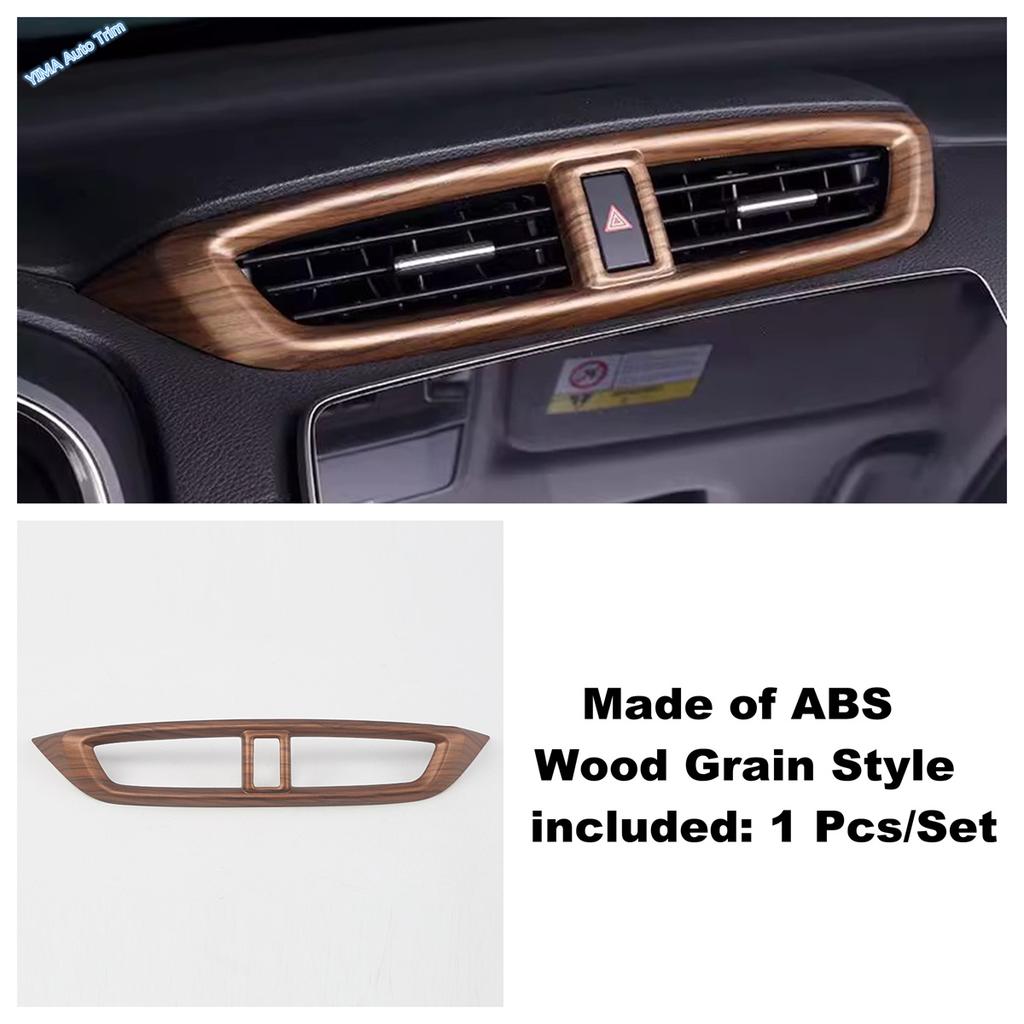 Car Styling ABS Interior Middle Air Vent Outlet Panel Cover Trim Frame Fit For Honda CR-V CRV 2017 2018 - Left Hand Drive