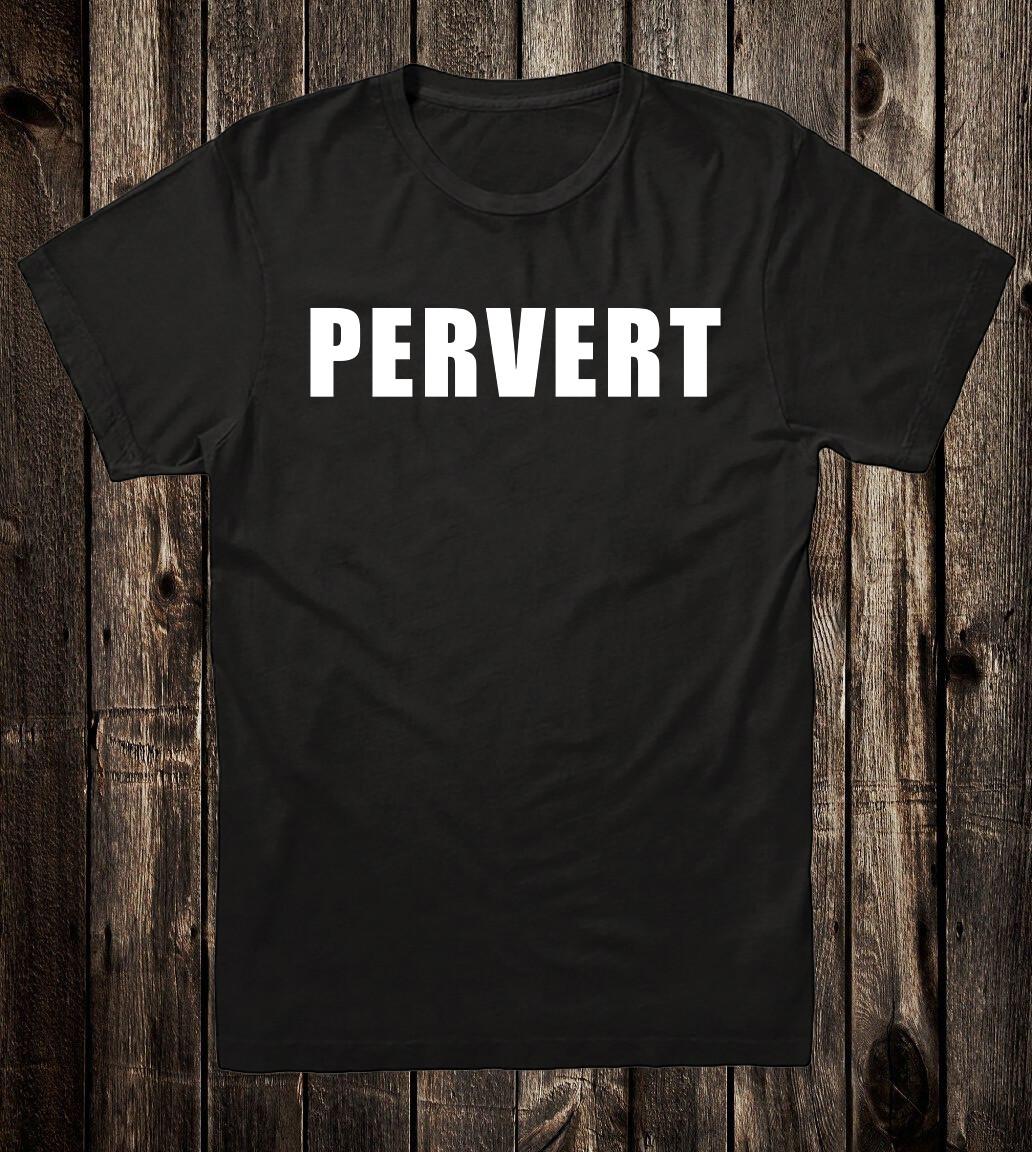 T Shirt 100% Cotton Black PERVERT Novelty Funny Biker Motorcycle Chopper Tattoo XXXL