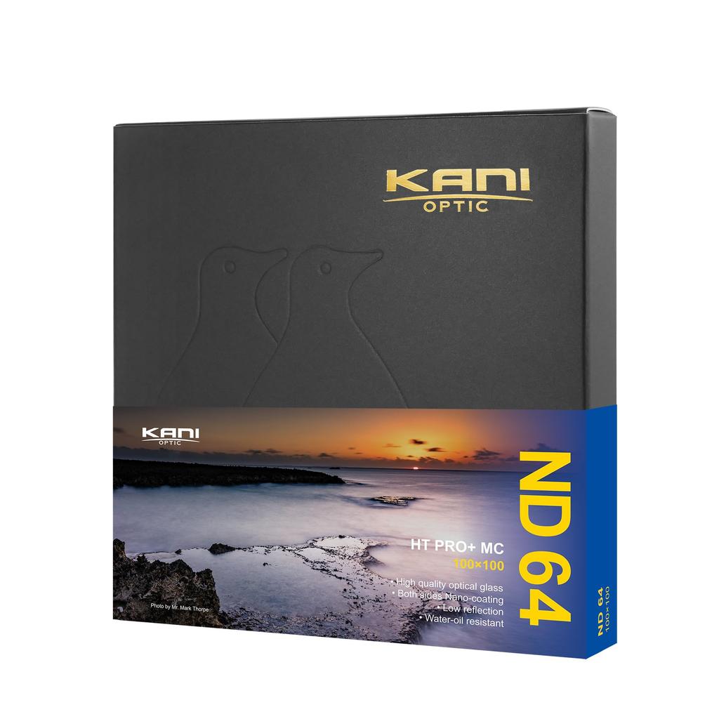 KANI 100mm Wide Square Filter ND Filter HT MC ND64 6 Stops of Light Reduction Color Cast Low Water Oil Stain Nano 801241 PRO+ 100x100mm, Effect,